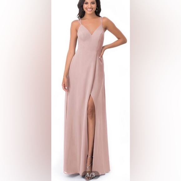 Azazie Anna Dusty Rose Chiffon Bridesmaid Dress - Picture 1 of 3